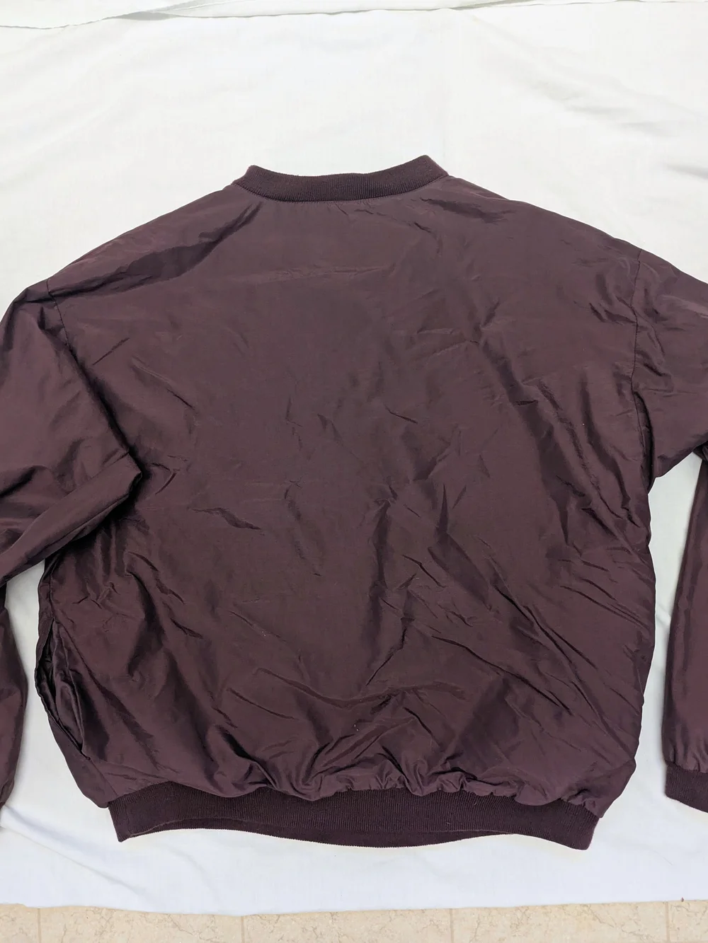 Cheers Boston Pullover Nylon Windbreaker Burgundy men's XL TV Citcom 80s